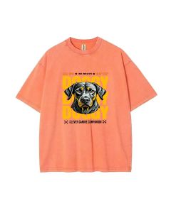 Doggy Mineral Wash T-Shirt: Cool Unisex Beach Shirt for Teens - Casual and Classic Dog T-Shirt for Summer and Holidays - Unique Gift Option!