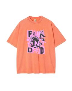 Punk is not Dead Unisex Teen T-Shirt - Summer Casual for School & Weekends | Birthday & Holiday Gift | Men's Oversized Flannel Style