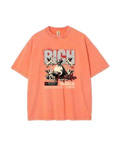 Rich Hustler Unisex Teen T-Shirt - Summer Casual Wear for School & Weekends | Perfect Birthday & Holiday Gift | Men's Flannel & Oversized Style