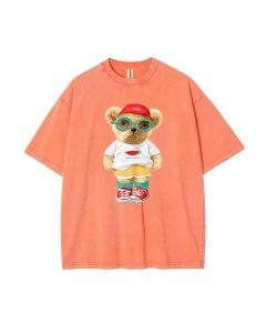 Teddy Lemon Mineral Wash T-Shirt - Unisex Beach & Casual Wear - Cool & Classic Tee for Teens - Perfect Gift for Summer & Holidays