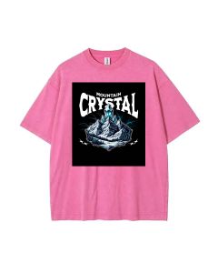 Crystal Mountain Mineral Wash T-Shirt - Unisex Beach Shirt for Cool Casual Wear, School, and Gifting | Classic Tee for Summer & Holidays