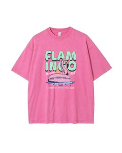 Flamingo Adventure Teen T-Shirt - Casual School & Weekend Wear | Birthday & Holiday Gift | Men's Flannel & Oversized Style - Unisex