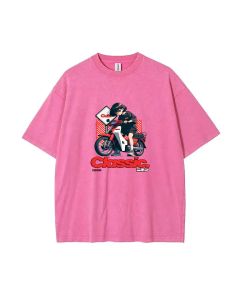 Manga Girl Rider Unisex Teen T-Shirt - Summer Casual Wear for School & Weekends | Birthday & Holiday Gift | Men's Flannel & Oversized Style