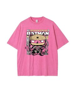 Red Son Batman Mineral Wash T-Shirt - Unisex Teen Beach Shirt - Cool Classic Tees for Casual Wear, School, & Gifts - Summer & Holiday Ready