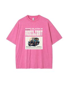 Shine on Retro Car Unisex Teen T-Shirt - Summer Casual School & Weekend Wear | Birthday & Holiday Gift | Men's Flannel & Oversized Style