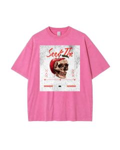 Skull Apple Unisex Teen T-Shirt - Summer Casual Wear | School & Weekend Style | Birthday & Holiday Gift |Men's Flannel & Oversized Fit