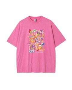 Supper Payaso Bomberman Mineral Wash T-Shirt - Cool Beach Shirt for Unisex Teens. Perfect for Casual Wear, School, and Summer. Classic Tee.