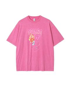 Teddy Bear-23 Mineral Wash T-Shirt: Beach Shirt for Teens - Cool and Classic Unisex Casual Wear, School, Gifts, Summer, Holidays