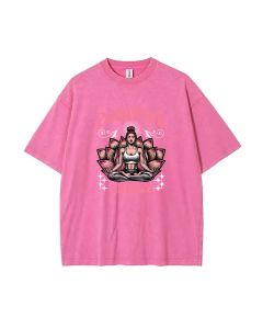 Lotus Pose Yoga Girl Unisex Teen T-Shirt - Summer Casual School & Weekend Wear | Birthday & Holiday Gift | Men's Flannel & Oversized Style