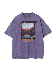 Amsterdam Photo Teen T-Shirt - Summer Casual Wear for School & Weekends | Great Birthday & Holiday Gift | Men's Oversized Flannel Style