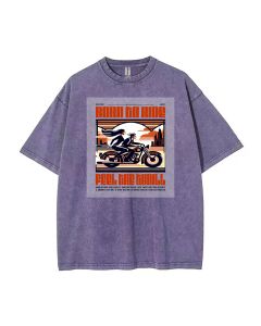 Born to Ride Unisex Teen T-Shirt - Summer Casual Wear for School & Weekends | Perfect Birthday & Holiday Gift | Men's Flannel & Oversized Style