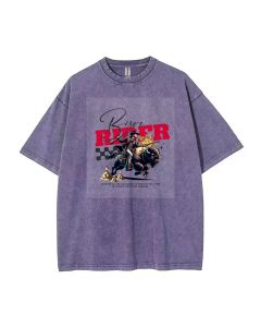 Byson Rider Teen T-Shirt - Summer Casual Wear for School & Weekends | Gift for Birthdays & Holidays | Unisex Flannel Oversized Style