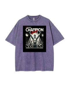 **"Champion Spirit Mineral Wash T-Shirt - Unisex Teens' Beach Shirt - Cool, Classic Tee for Casual Wear, School, Gifting, Summer Holidays