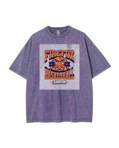 Firefox Basketball Team Unisex Teen T-Shirt - School & Weekend Casual Wear | Birthday & Holiday Gift | Men's Flannel Oversized Style