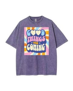 Good Things Are Coming Unisex Teen T-Shirt - Summer Casual Wear for School & Weekends - Birthday & Holiday Gift - Men's Flannel & Oversized Style