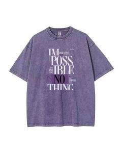 Impossible is Nothing Unisex Teen T-Shirt - Streetwear for School & Weekends | Birthday & Holiday Gift | Flannel & Oversized Style for Teens