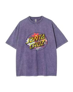 Santa Cruz Mineral Wash T-Shirt for Unisex Teens - Beach Shirt, Classic & Cool T-Shirt for Casual Wear, School, Holidays & Summer