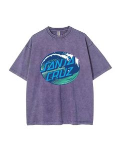 Santa Cruz Mineral Wash T-Shirt: Cool Beach Shirt for Teens - Classic Unisex Tee for Casual & Summer Wear - Great Gift for Holidays