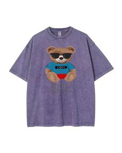 Teddy Cool Mineral Wash T-Shirt - Unisex Teens Beach & Casual Wear | Classic & Cool T-Shirts for Summer & Holidays | Gift-Worthy Shirt