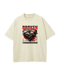 Boken Heart Unisex Teen T-Shirt - Summer Casual School & Weekend Wear | Men's Oversized Flannel Style | Gift for Birthday & Holiday