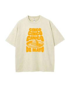 Cinco de Mayo Sombrero Hat Tshirt - Mineral Wash T-Shirt for Teens | Trendy Beach Shirt & Cool Holiday Gift - Unisex Classic Tee