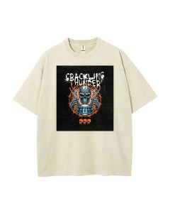 Crackling Thunder Mineral Wash T-Shirt: Unisex, Beach Shirt, Cool & Classic Tee for Teens | Casual, School, Summer & Holiday Wear