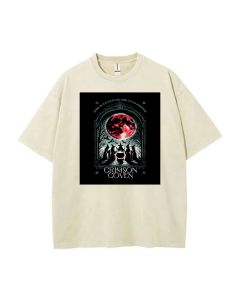 Crimson Coven  Mineral Wash T-Shirt: Unisex Beach Shirt for Cool Teens - Casual, School, Summer, Holidays - Classic and Stylish