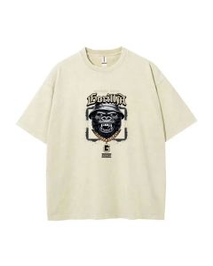 Gorilla Unisex Teen T-Shirt - Summer Casual Wear for School & Weekends | Gift for Birthdays & Holidays | Men's Flannel & Oversized Style