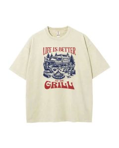 Life is Better by the Grill Teen T-Shirt - Summer Casual for School & Weekends | Birthday Gift | Men's Flannel & Oversized Style