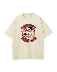 Sumo Gym Mineral Wash T-Shirt - Unisex Teens Casual Beach Shirt | Cool Classic T-Shirt for Summer & Holidays - Affordable & High Quality