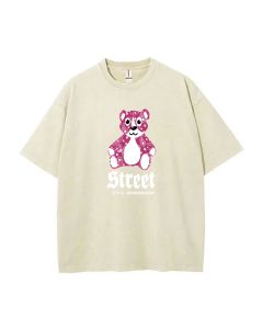 Teddy Bear-35 Mineral Wash T-Shirt - Perfect for Unisex Teens! Ideal for Casual Wear, School, Summer, and Holidays. Get Yours Now!