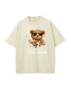 Teddy Made It Through: Mineral Wash T-Shirt for Unisex Teens | Beach Shirt, Cool T-Shirt for Casual Wear or Gifts | Classic T-Shirt