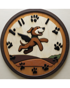 Underdog in Flight Custom Wall Clock: Stylish Home Decor & Functional Timekeeping for Gift Shoppers, Interior Designers & Living Room Accents