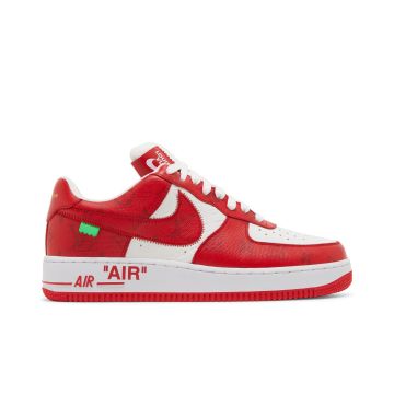 LV x Air Force 1 Low By Virgil Abloh White Red - Exclusive Luxury Sneakers