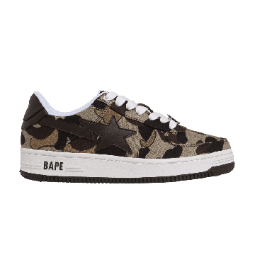 A Bathing Ape Bape Sta Cookie Camo 2 Brown - Stylish Low Top Sneakers