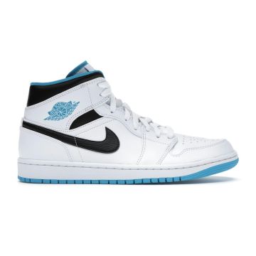 Jordan 1 Mid “Laser Blue” 554724-141 | White / Laser Blue / Black