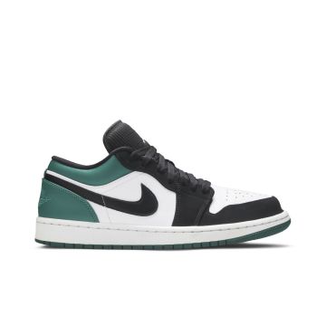 Jordan 1 Low White Black Mystic Green 553558-113 | White Black Mystic Green Premium Sneaker