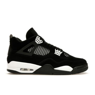 Air Jordan 4 Retro White Thunder  – Sleek Monochrome Classic - Men's Shoes