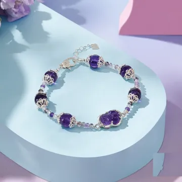 Amethyst Healing Bracelet for Women – Calm & Energy Gift for Meditation, Protection & Balance