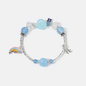 Aquamarine Healing Bracelet for Women and Teens – Calm Energy Jewelry Gift for Emotional Support, Daily Wear and Meditation