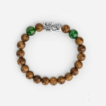 Calming Agarwood Bracelet for Spiritual Souls – Handcrafted Wood Bracelet for Grounding Energy, Meditation