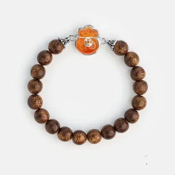 Handcrafted Natural Agarwood Bracelet - Calming and Grounding Energy for Daily Wear, Meditation
