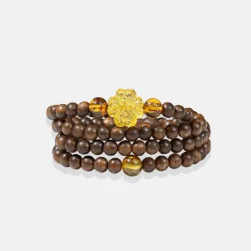 Handcrafted Natural Agarwood Bracelet – Grounding Energy for Daily Wear, Meditation