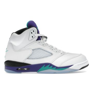Air Jordan 5 Retro “Grape” — White/Grape Ice/New Emerald | HQ7978-100