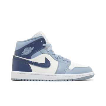 Jordan 1 Mid Diffused Blue Women’s BQ6472-140 | White Blue Grey Retro Sneakers