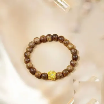 Natural Agarwood Bracelet for Spiritual Souls – Handcrafted Calming Energy for Daily Wear, Meditation