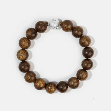 Natural Agarwood Bracelet for Women and Men – Handcrafted Spiritual Wood Bracelet for Daily Wear, Meditation