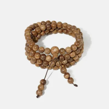 Natural Agarwood Bracelet for Women & Men – Handcrafted Wood Bracelet for Calming & Grounding Energy, Perfect for Daily Wear & Spiritual Gifts