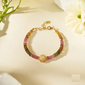 Tourmaline Healing Bracelet for Women – Energy-boosting Crystal Gift for Calm & Protection, Positive Vibes and Self-care