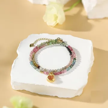 Tourmaline Healing Bracelet for Women – Energy Boosting Crystal Gift for Calmness, Protection & Balance